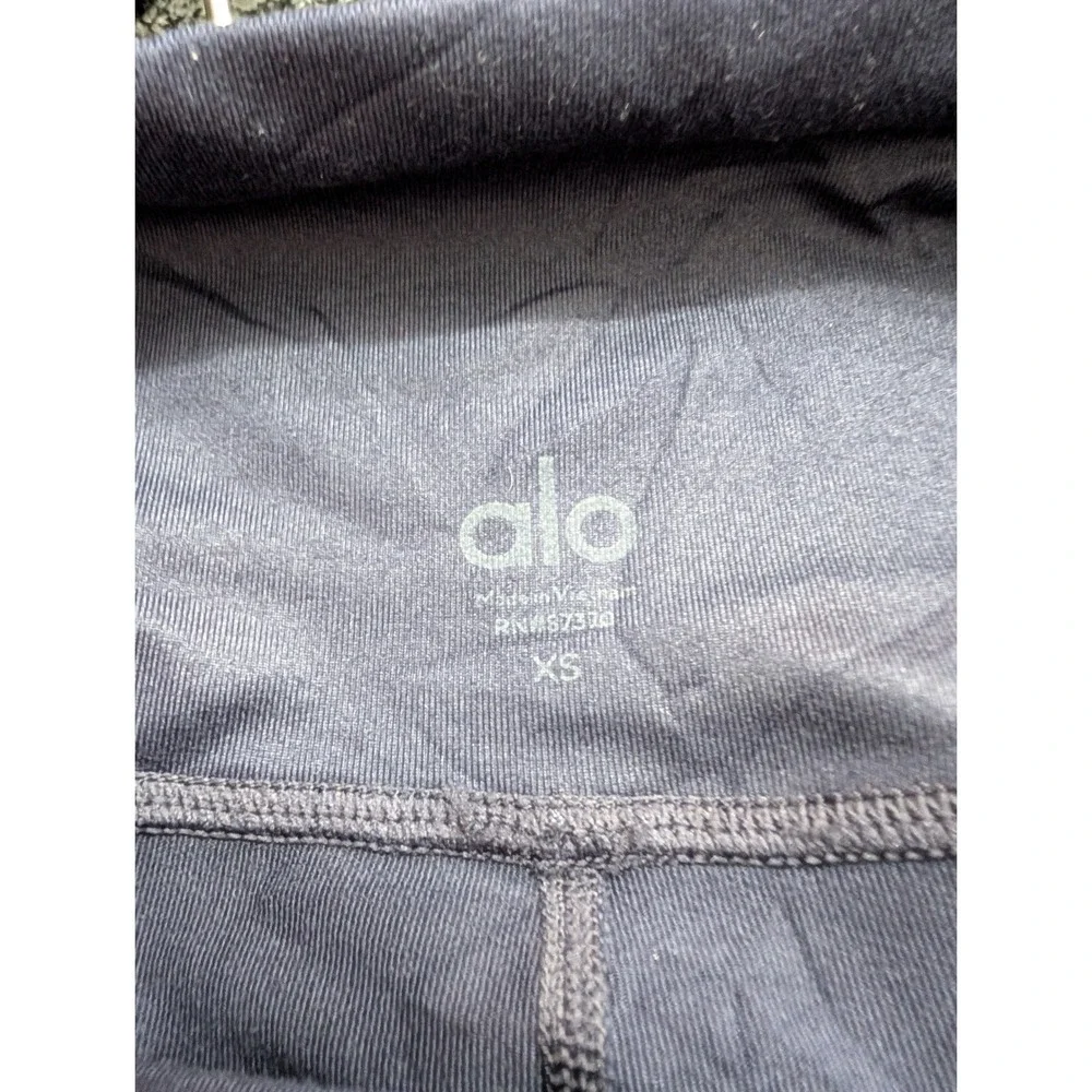 Alo Yoga Womens Navy Blue High Waist Airbrush Leggings Size XS‎ athleisure